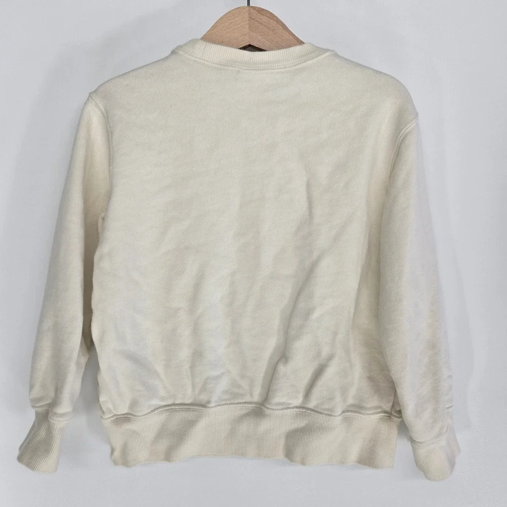 Uniqlo Disney Sweatshirt Sz 6 120 Off White‎ Mickey Minnie Donald Pullover